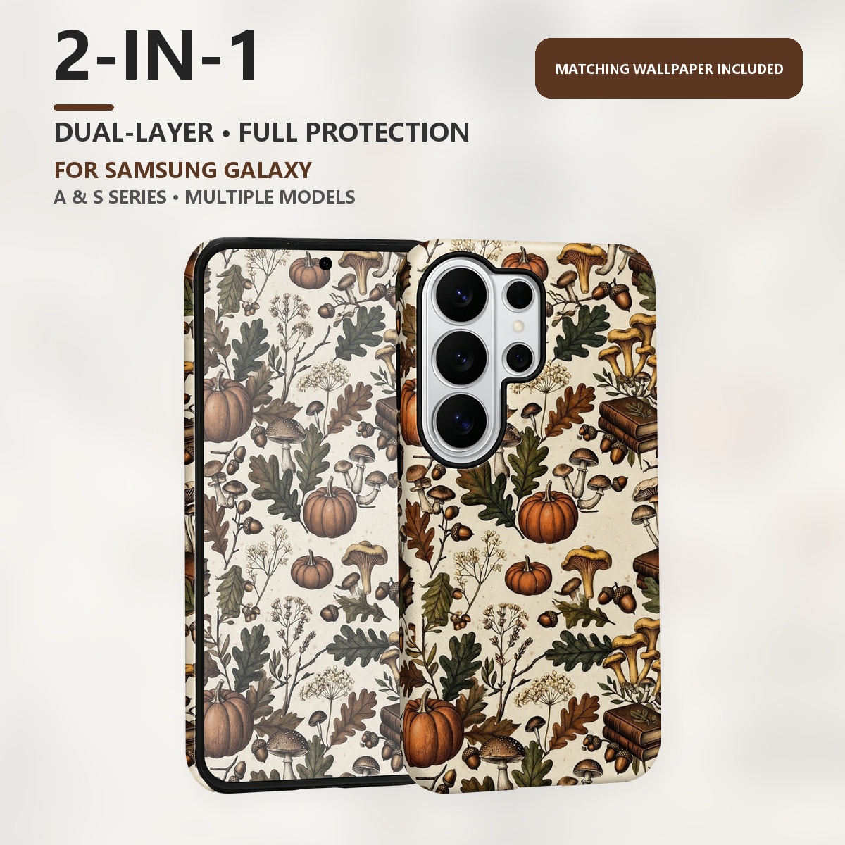 padrão cogumelo abóbora outono - Samsung Galaxy S24 avaliação e preço